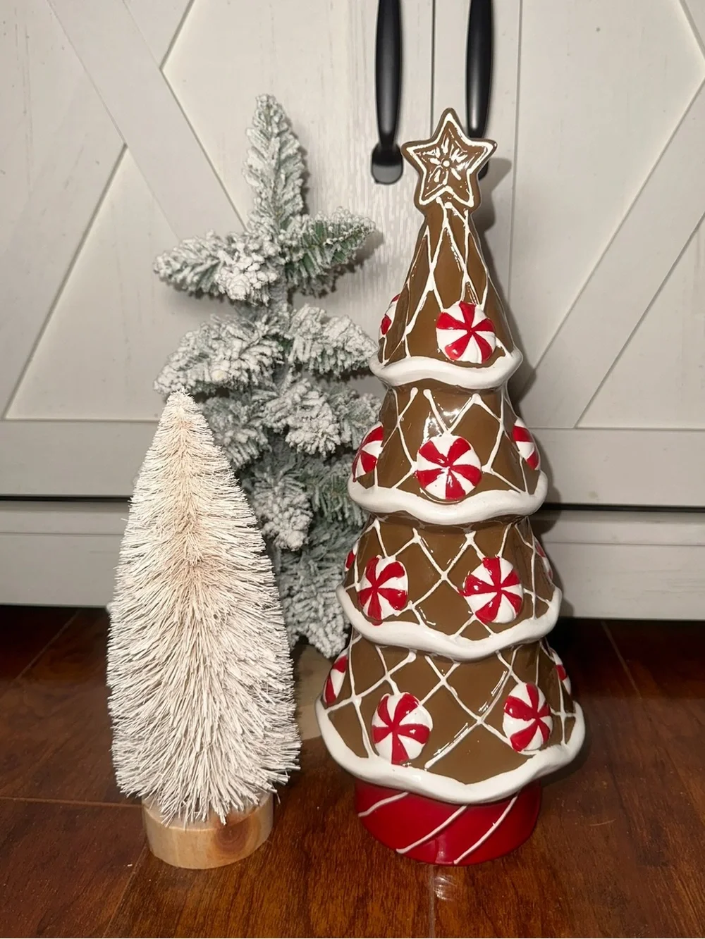 Holiday Gingerbread Christmas Tree Ceramic Decor